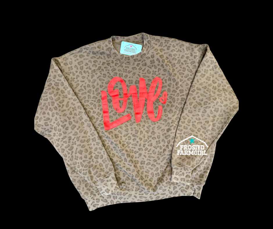 Love Leopard Crewneck| Valentine’s Day Collection