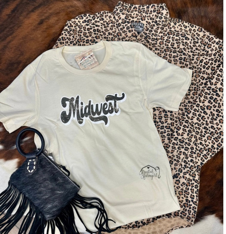 Midwest Retro Tee |Farmgirl Collection | Western Collection | Adult Apparel Collection