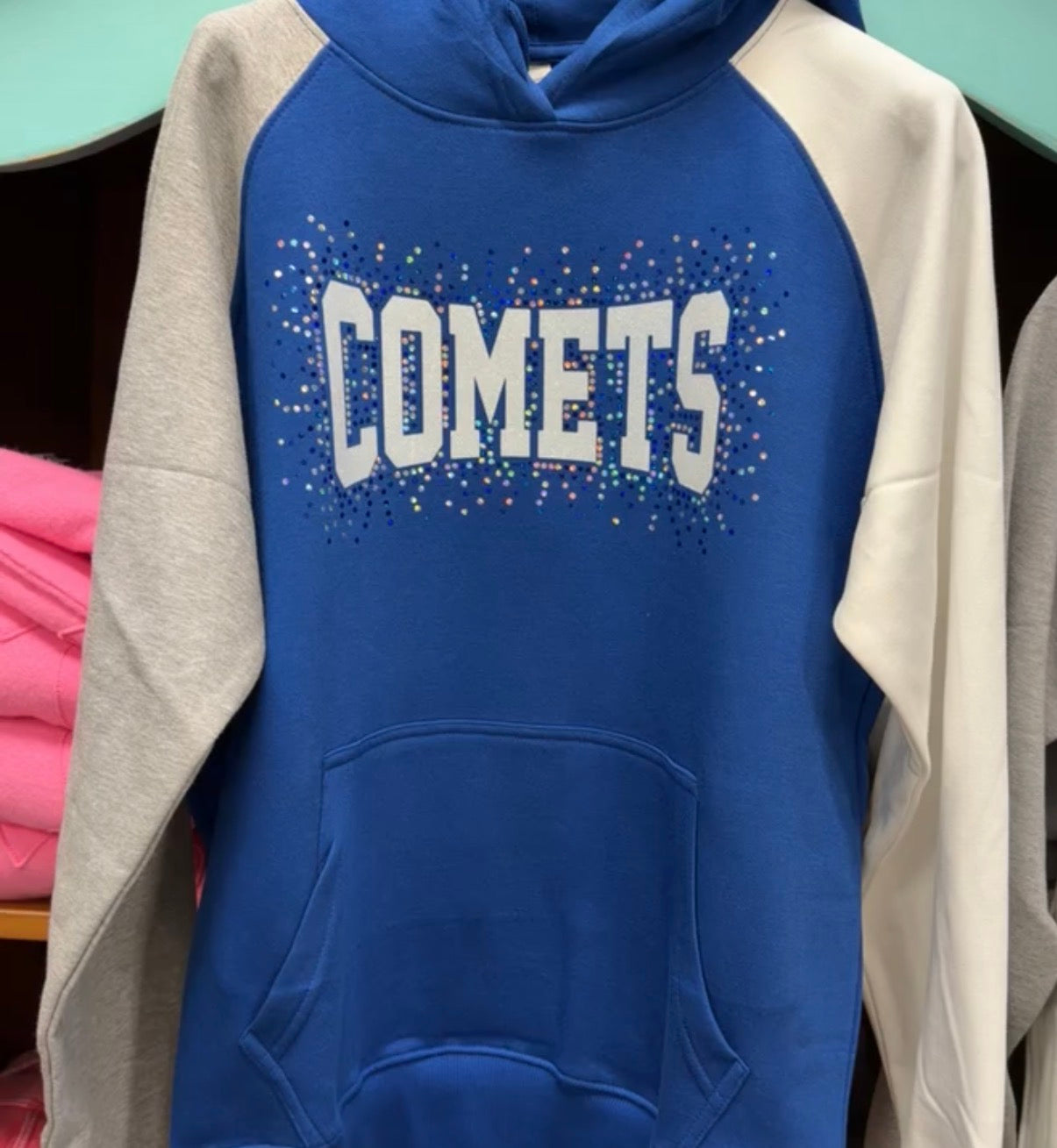 Newman Comets Bling Hoodie | School Spirit Wear Collection