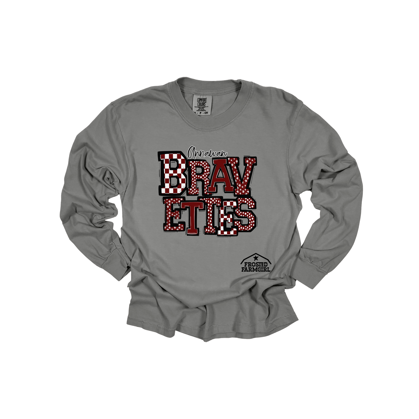 ADULT Annawan Bravettes Checkered Graphic | School Spirit Wear Collection