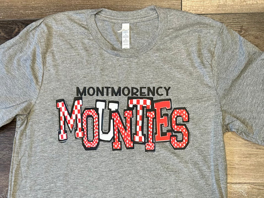ADULT Mounties Checkered Tee | Spirit Wear Collection