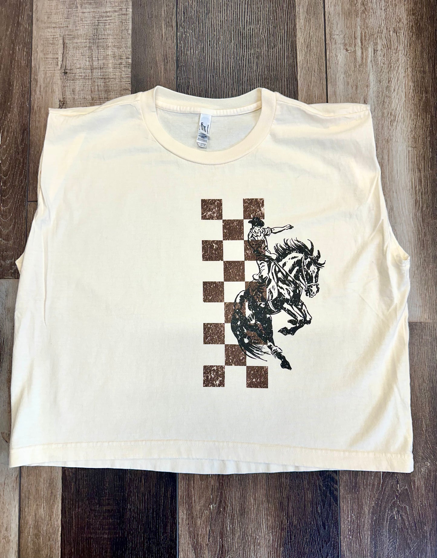 Checkered Cowboy Muscle Tee | Western Collection | Summer Collection