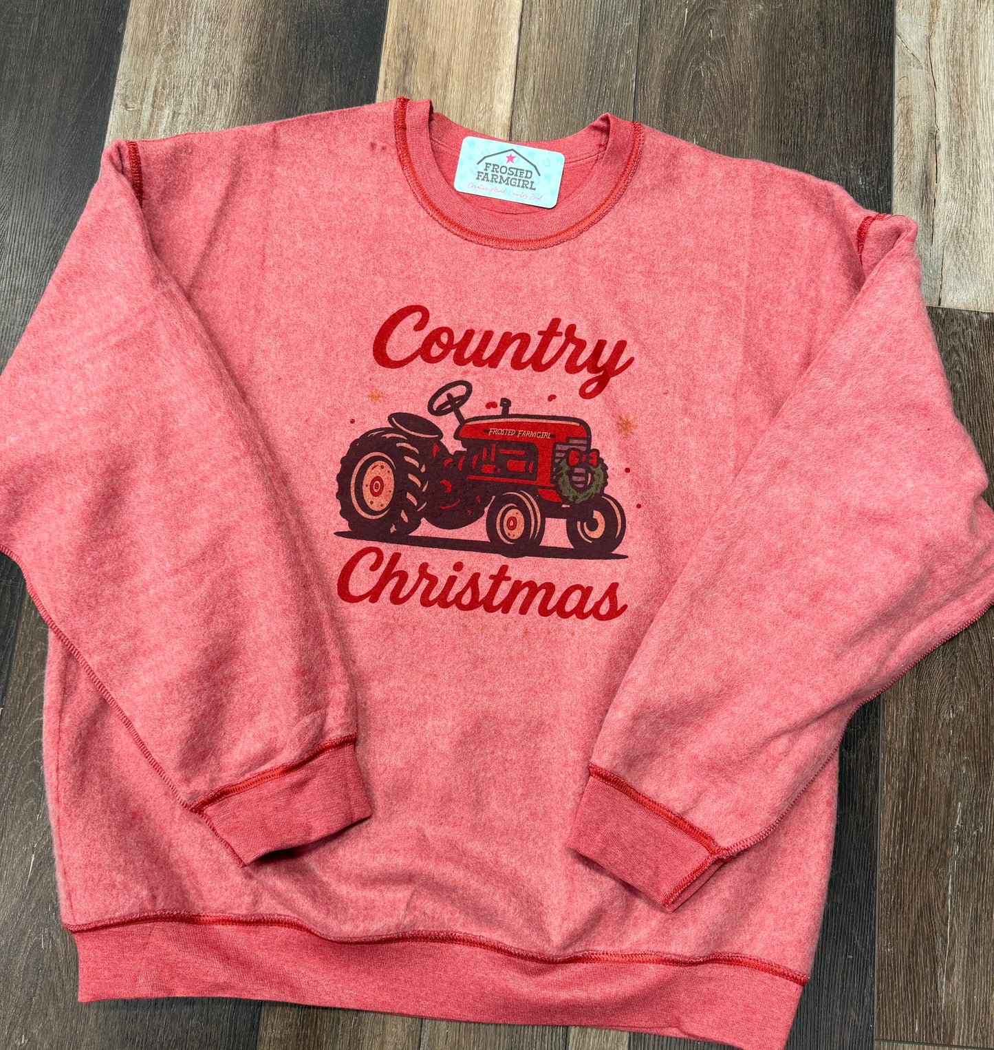 Country Christmas Red Tractor Graphic | Christmas Collection