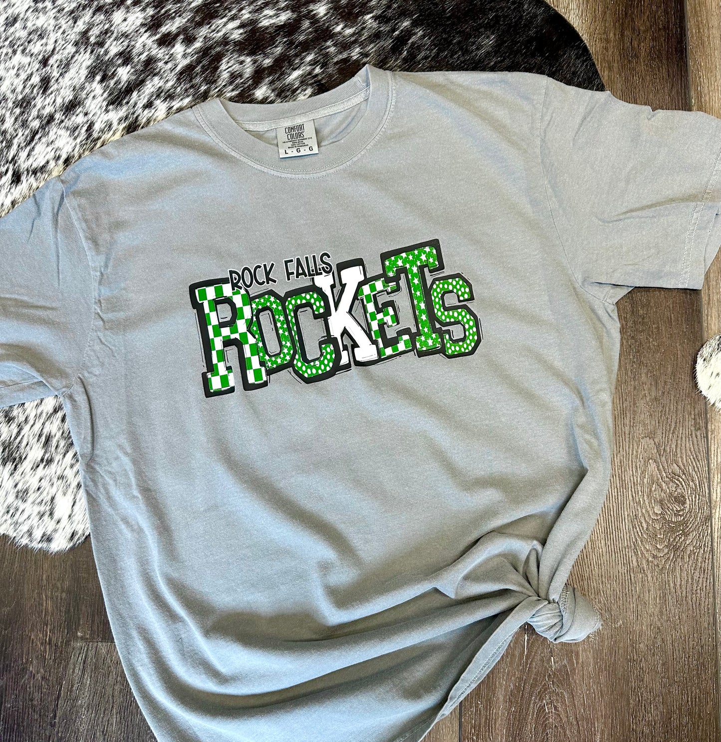ADULT Rockets Checkered Logo | School Spirit Wear Collection