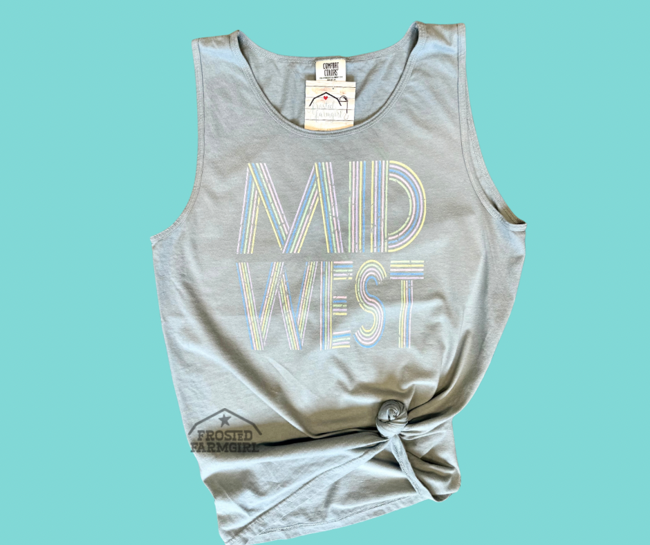 Midwest Retro Stripe Tank or Tee | Farm Collection | Summer Collection | Western Collection