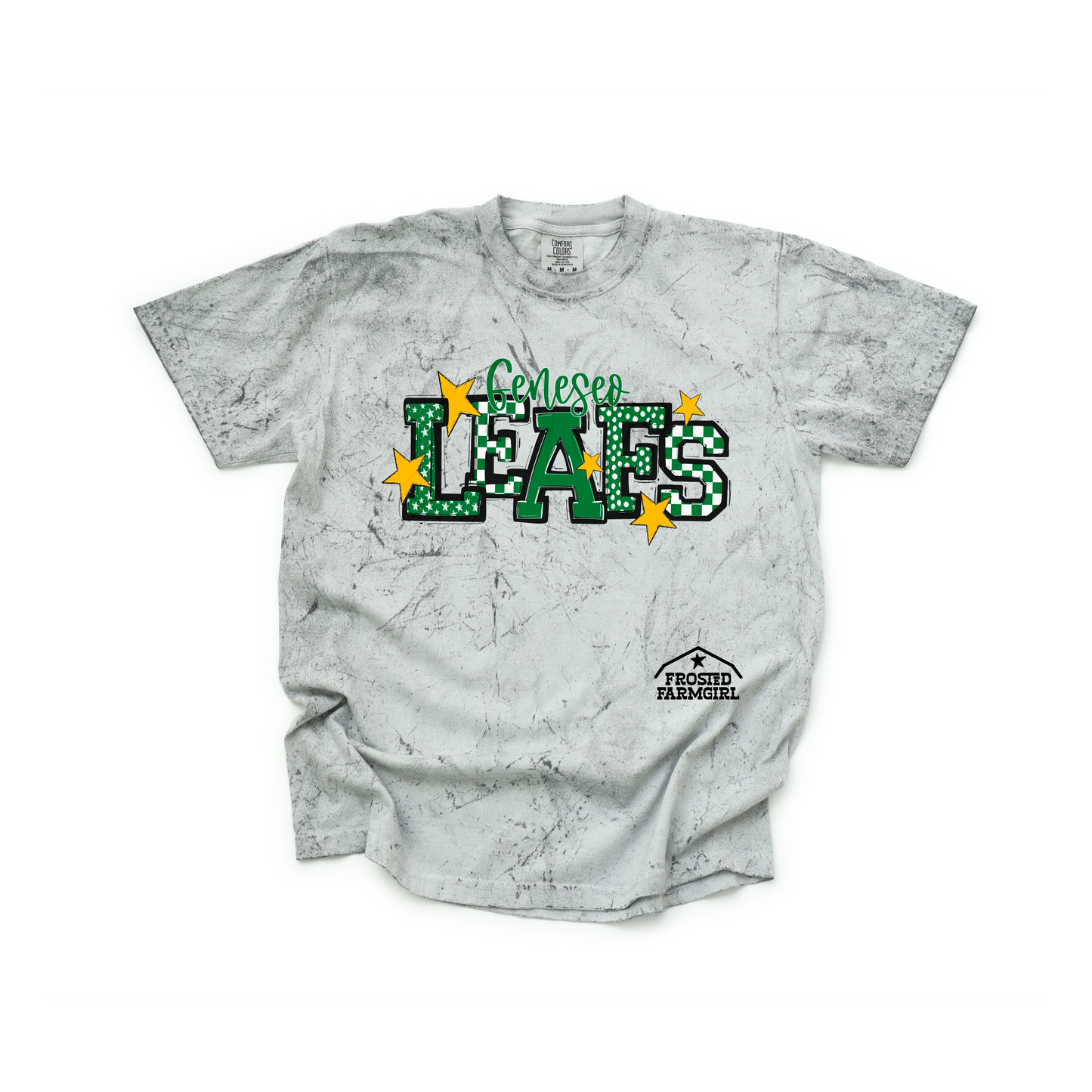 ADULT Geneseo Leafs Checkered Graphic | School Spirit Wear Collection