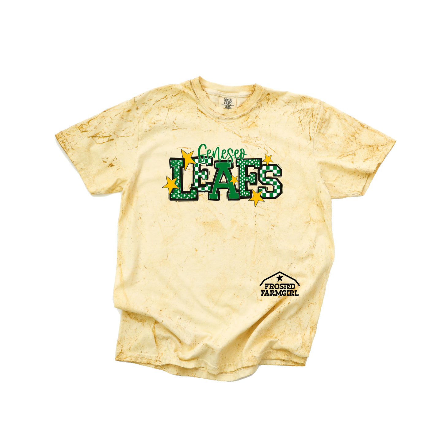 ADULT Geneseo Leafs Checkered Graphic | School Spirit Wear Collection