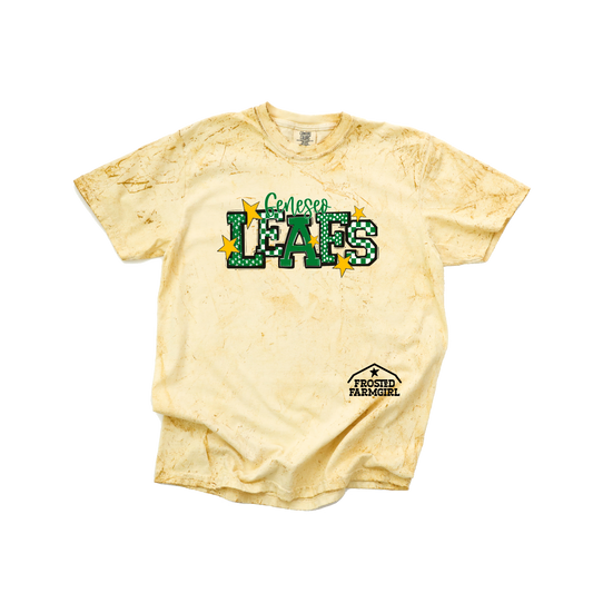 ADULT Geneseo Leafs Checkered Graphic | School Spirit Wear Collection