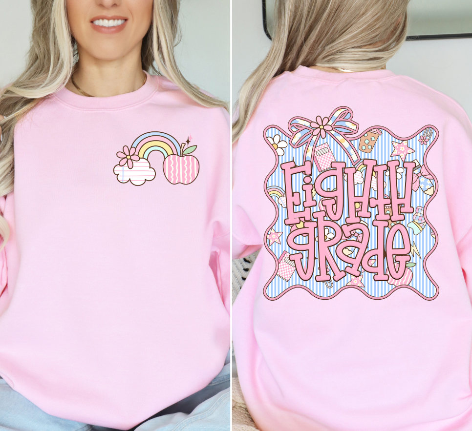 Adult Pink School Grade Level TEE | School Spirit Wear