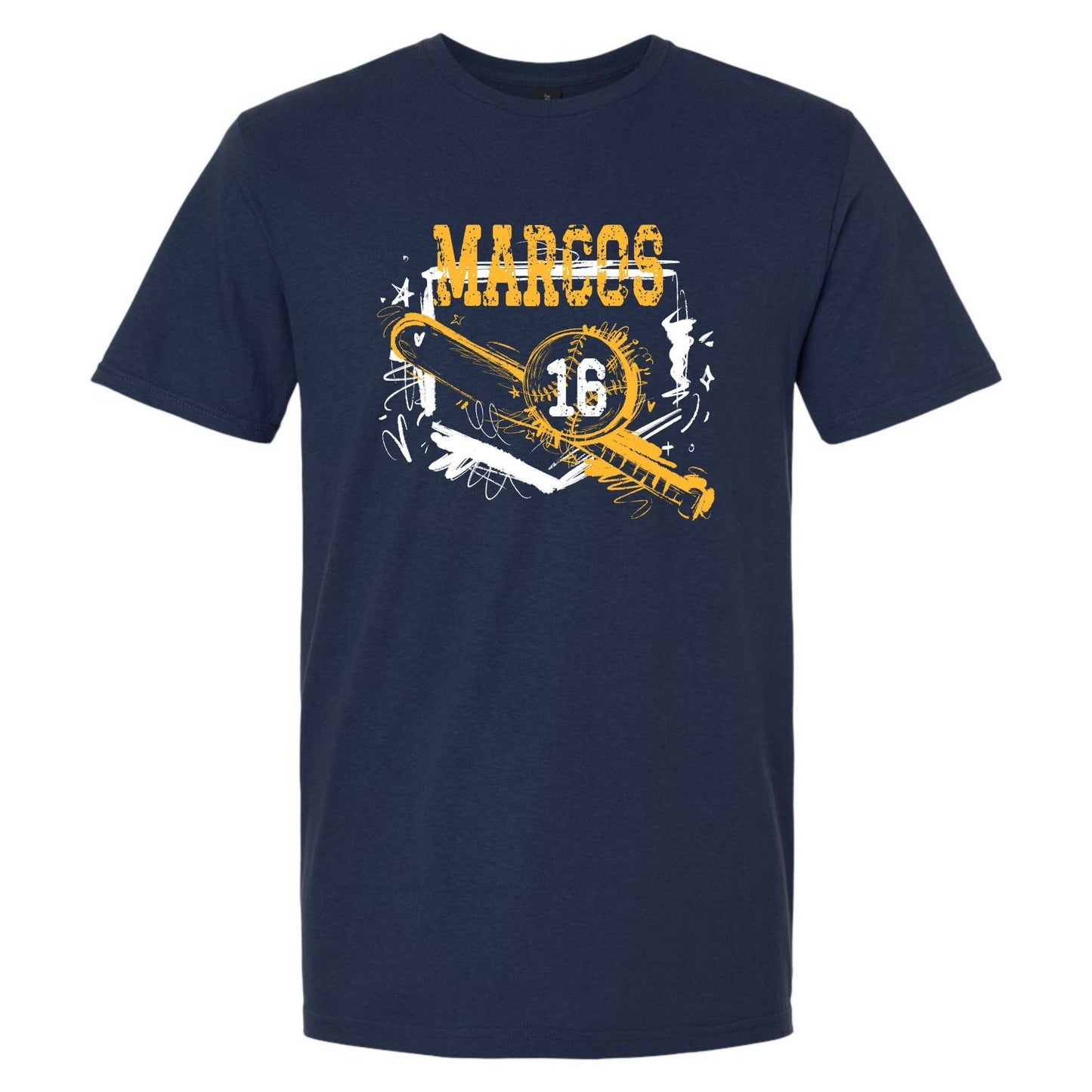 MARCOS SKETCHY BASEBALL GRAPHIC SHIRT | School Spirit Collection