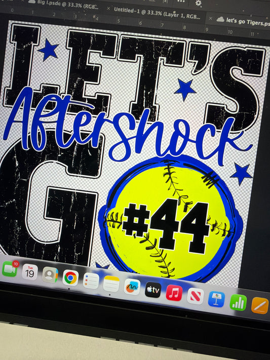 Custom LET'S GO AFTERSHOCK  | School Spirit Collection
