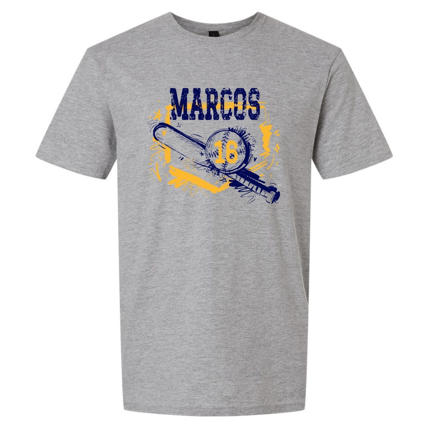 MARCOS SKETCHY BASEBALL GRAPHIC SHIRT | School Spirit Collection
