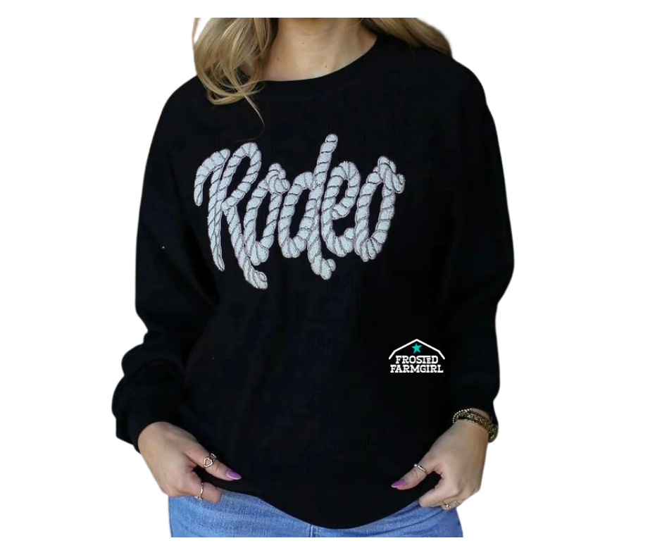 Rodeo Rope Ribbed Crewneck| Western Collection