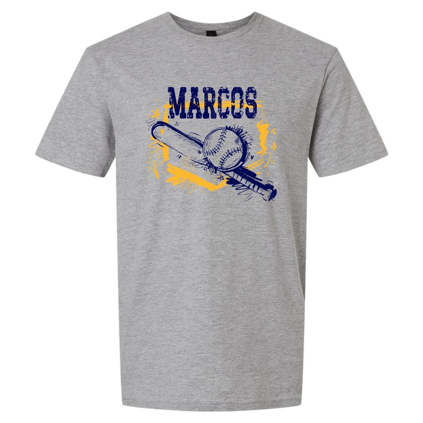 MARCOS SKETCHY BASEBALL GRAPHIC SHIRT | School Spirit Collection