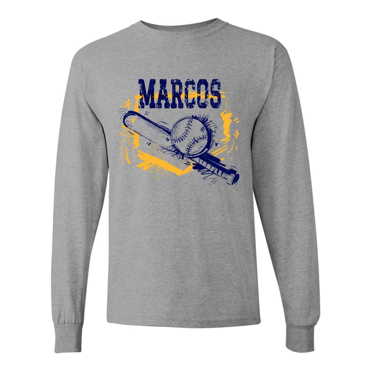 MARCOS SKETCHY BASEBALL GRAPHIC SHIRT | School Spirit Collection