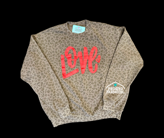 Love Leopard Crewneck| Valentine’s Day Collection