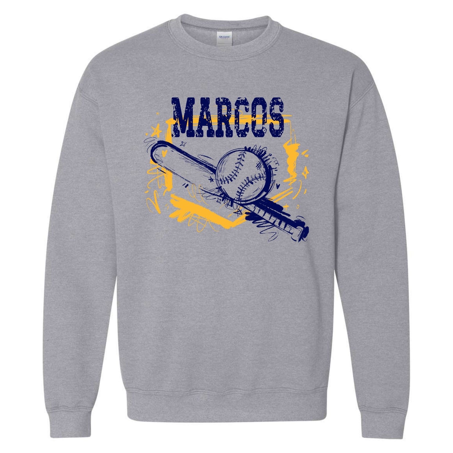 MARCOS SKETCHY BASEBALL GRAPHIC SHIRT | School Spirit Collection