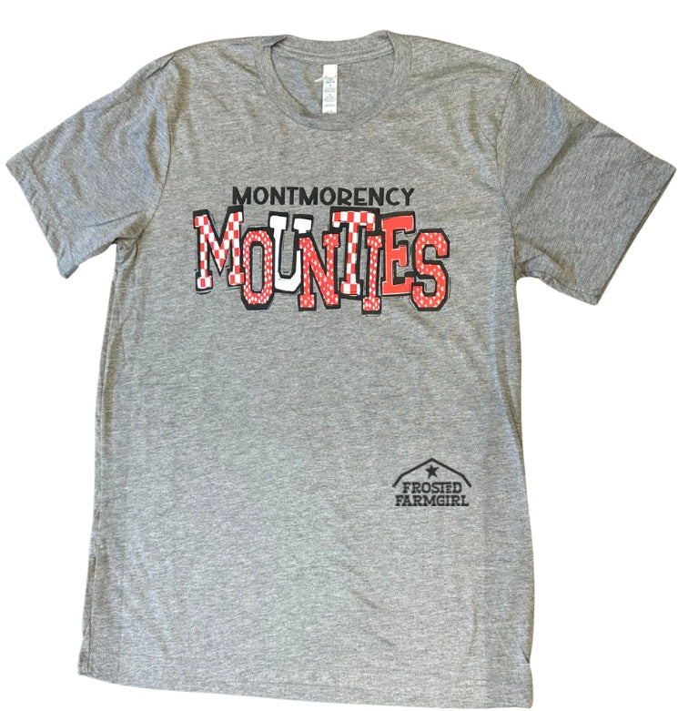 Mounties Checkered Tee ADULT | Spirit Wear Collection
