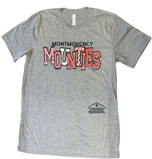 Mounties Checkered Tee ADULT | Spirit Wear Collection