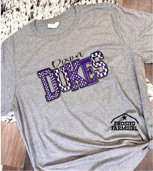 ADULT Dixon Dukes Checkered Logo| School Spirit Collection