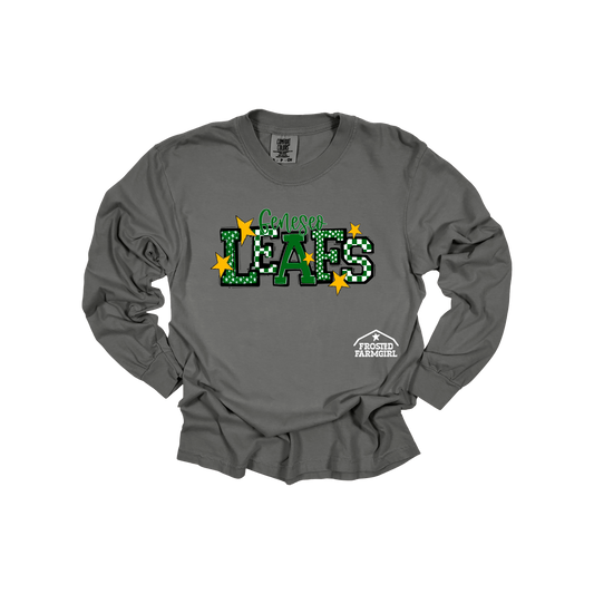 ADULT Geneseo Leafs Checkered Graphic  | School Spirit Wear Collection