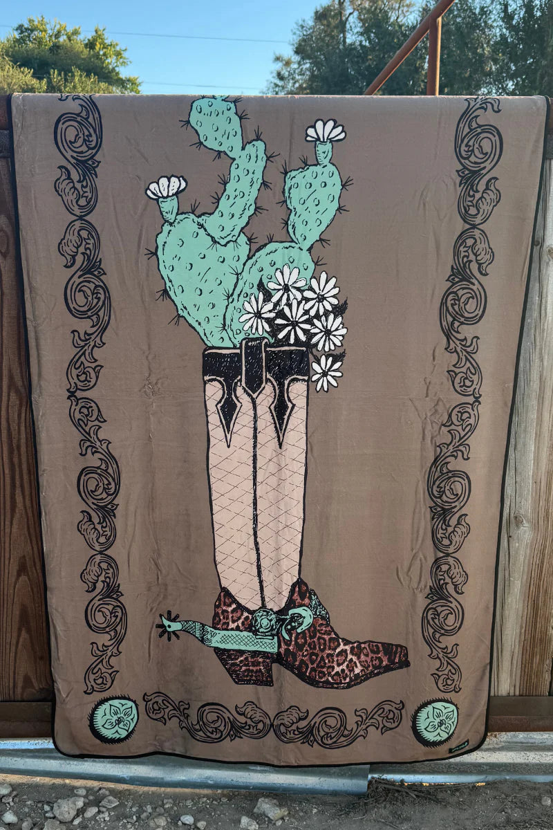 Boots and Burlap Blanket | Home and Gift Collection