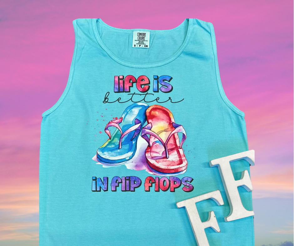 Life is Better in Flip Flops Tank | Summer Collection