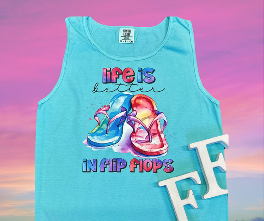 Life is Better in Flip Flops Tank | Summer Collection