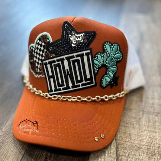 Rust Howdy Trucker Hat | Hat Collection | Accessory Collection | Western Collection