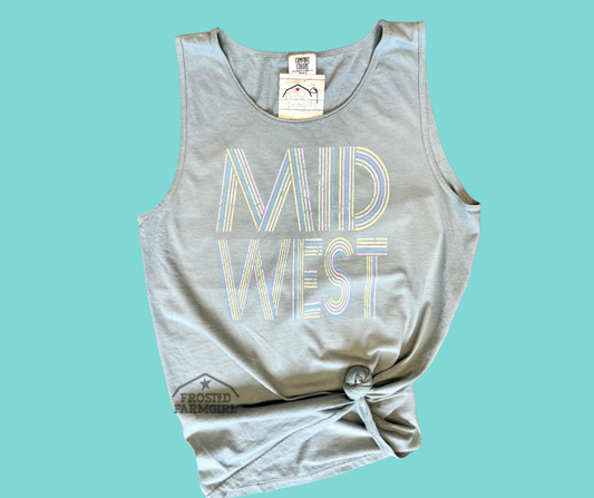 Midwest Retro Stripe Tank or Tee | Farm Collection | Summer Collection | Western Collection
