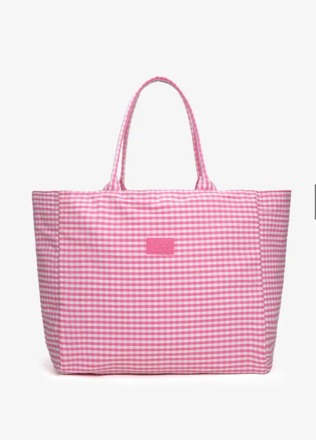 Lee Plaid Cotton Large Tote Bag | Accessory Collection |Spring/Easter Collection | Spirit Wear Collection