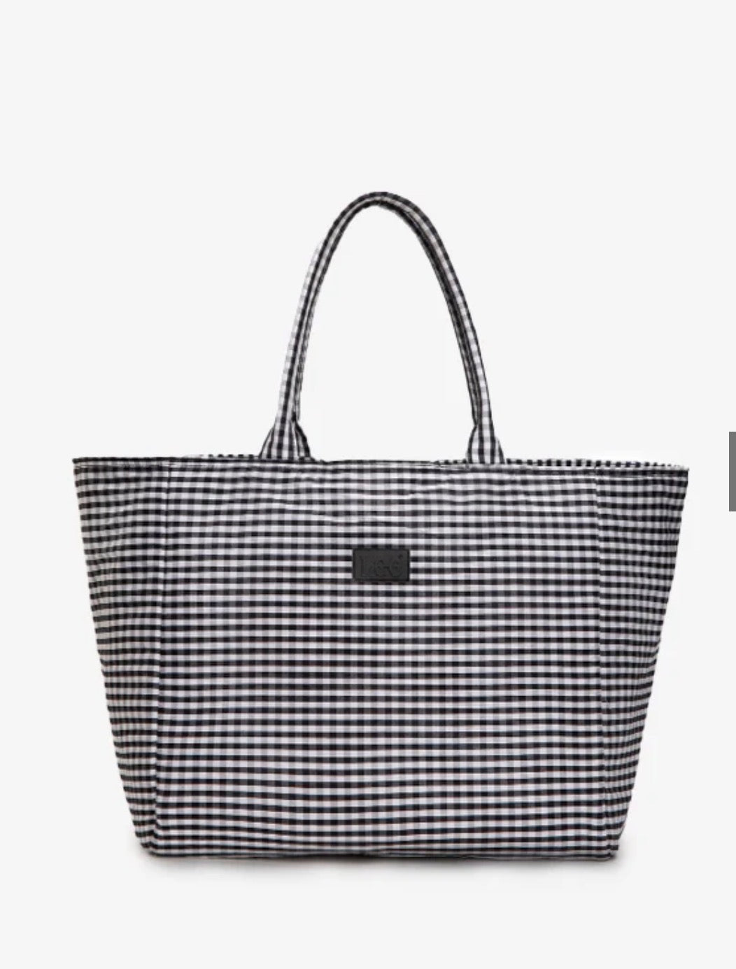 Lee Plaid Cotton Large Tote Bag | Accessory Collection |Spring/Easter Collection | Spirit Wear Collection