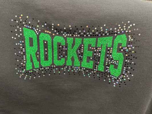 ROCKETS Bling Shirt| School Spirit Wear Collection