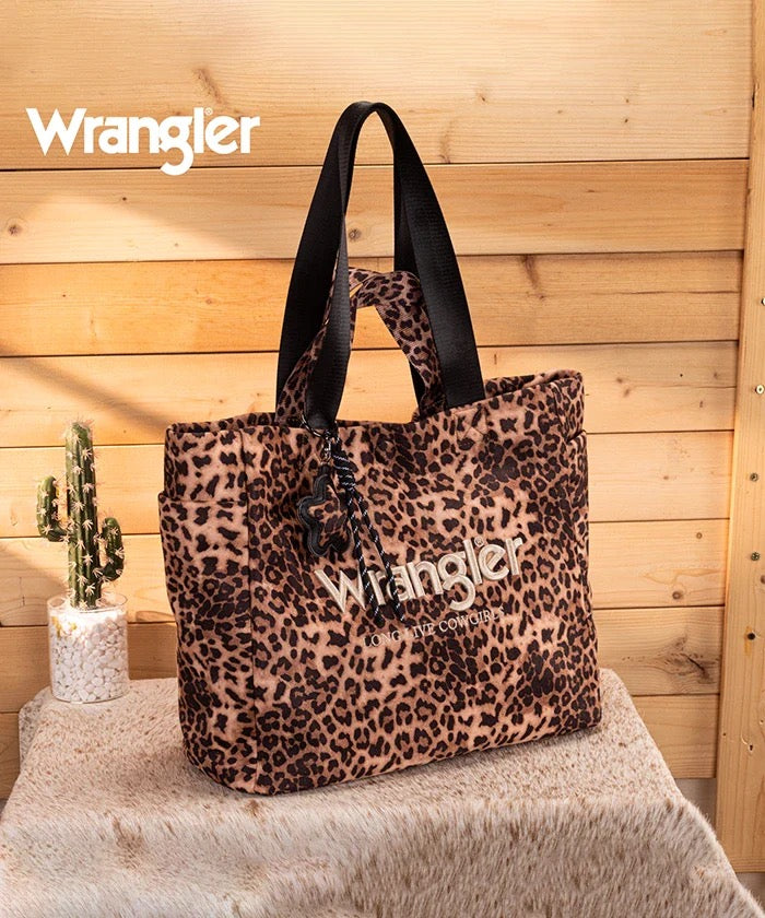 Wrangler Leopard Print Tote Bag | Accessory Collection |Spring/Easter Collection