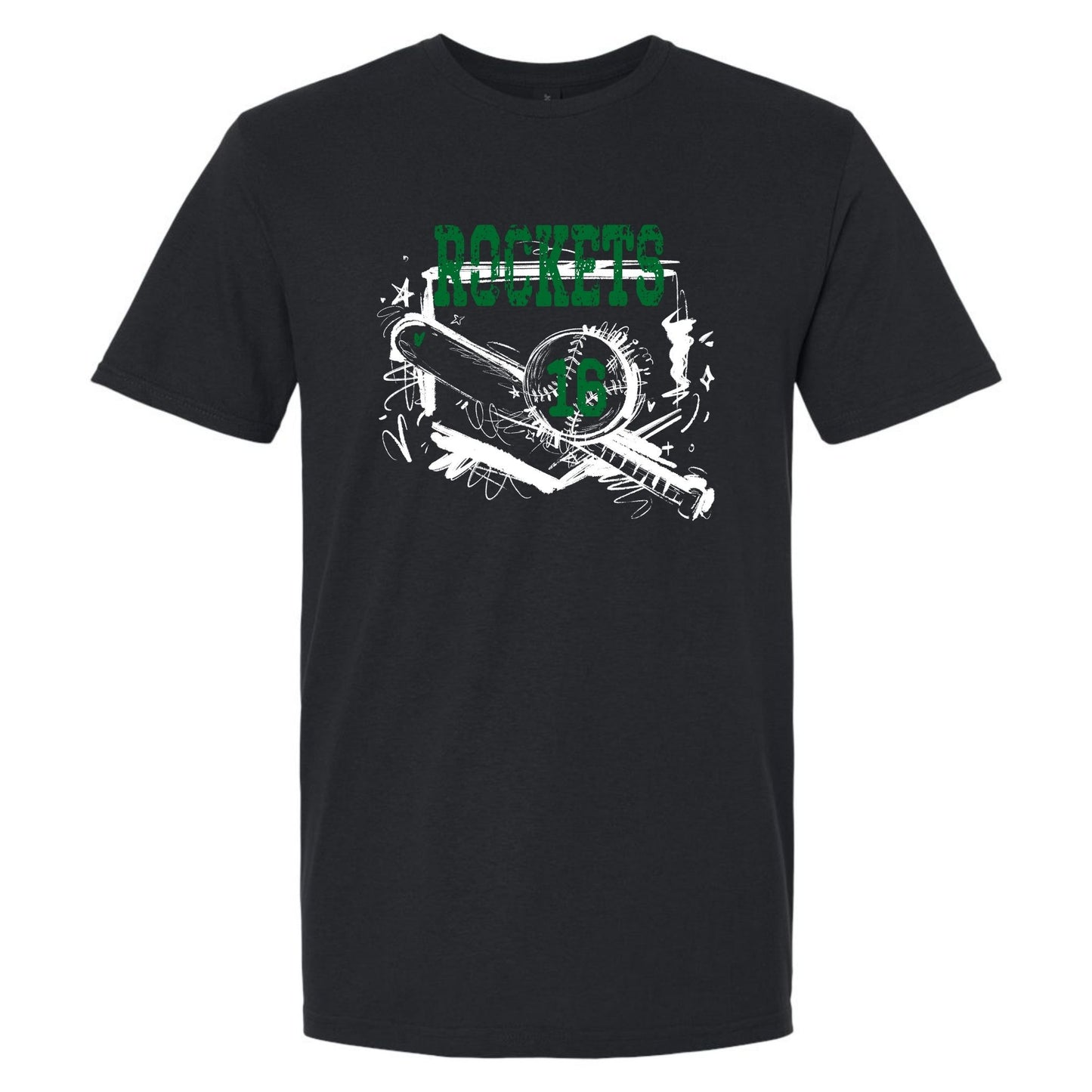 ROCKETS SKETCHY BASEBALL GRAPHIC SHIRT | School Spirit Collection